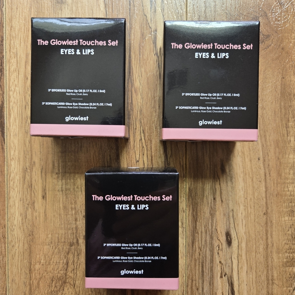 glowiest Touches Set 9 Glow Lip oil/lipstick,9 Glow Eye shadow bundle of 3 boxes